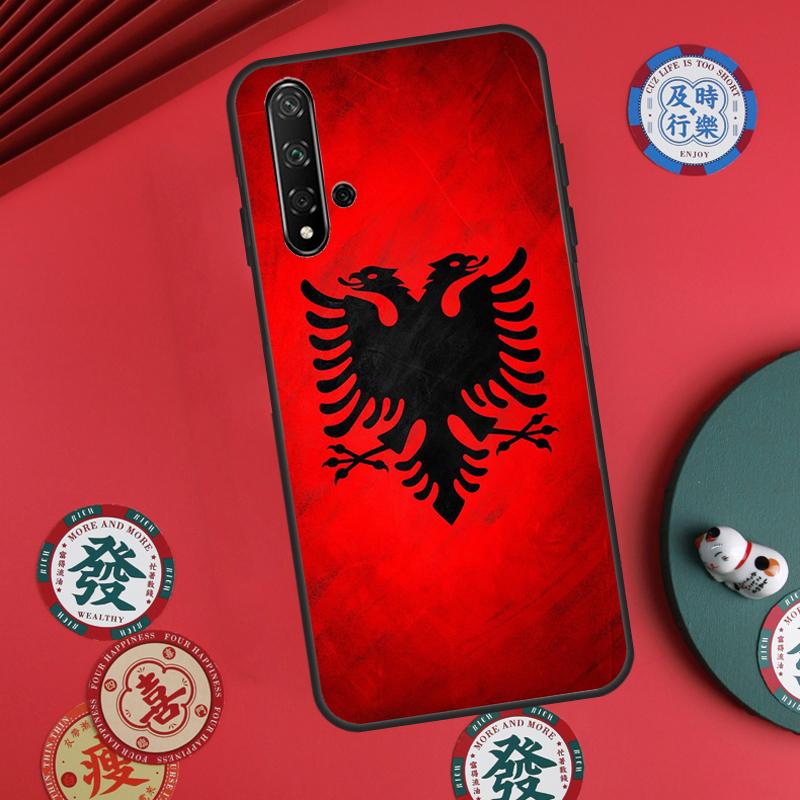 Albania Flag Eagle For Huawei Nova 11 Pro 9 10 SE Y60 Y70 Y90 Y61 Y91 Y72 Y73 12i 11i 8i P20 P30 P40 Lite Case
