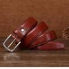 Vegetable Tanned First Layer Cowhide Men's Genuine Leather Belt Men's Casual Retro Pin Buckle Belt