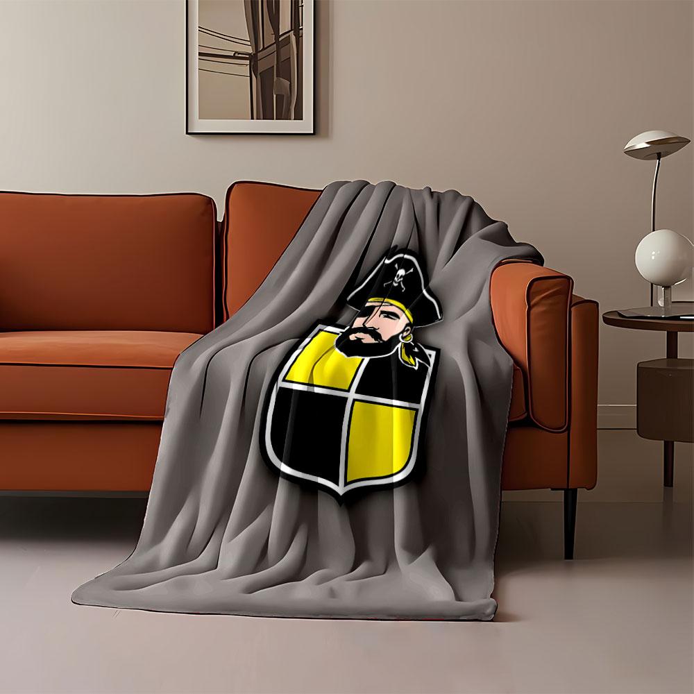 Pirate Emblem on Yellow-Black Shield print blanket soft and cozy perfect for the living room bed sofa or a nap,gift