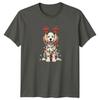 Puppy Christmas Lights Holiday Unisexs TShirt Unisexs Tee Graphic Unisex Top