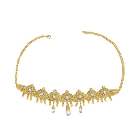 

Свадебный лобный цепочка с резными стразами и кисточками, головной убор с регулируемой длиной, свадебный аксессуар для волос белый