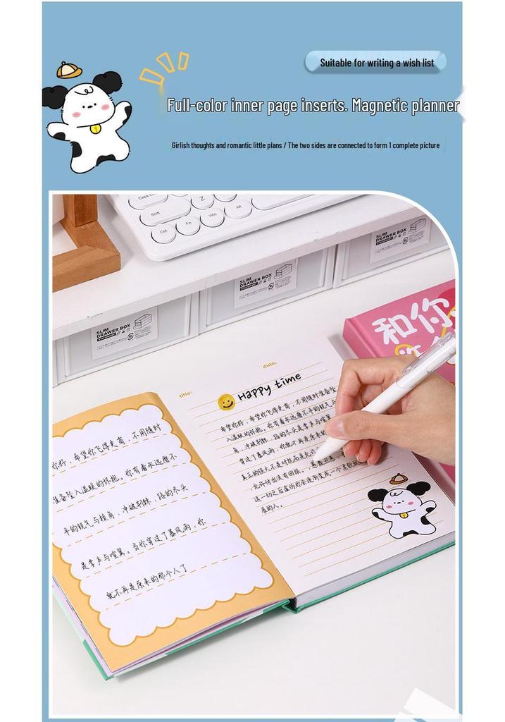 A5 Student Cartoon Notebook: Cute, Colorful, Thick Pages, Ideal for Elementary School Diary.
