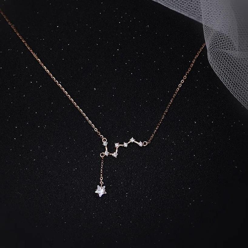 Women Beidou Seven Star Necklace With Light Luxury Unique Design Japanese And Korean Fresh Tassel Collar Chain Fashion Jewelry