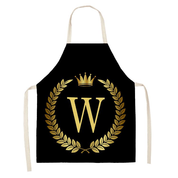 Golden Crown Letter Aprons Black Apron Apron Kitchen Apron for Men Apron Dress Garden Apron Cute Apron Chef Apron Maid Apron