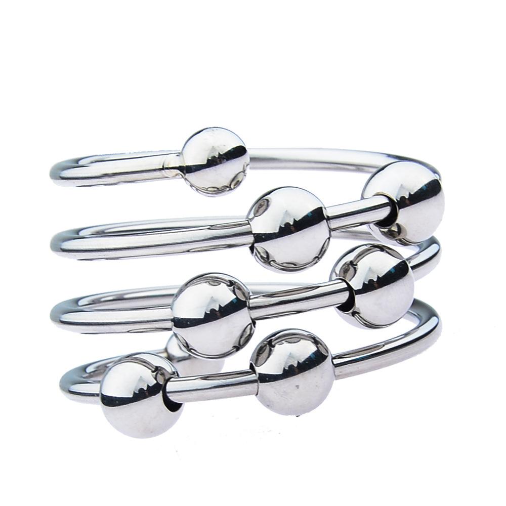 Stainless Steel Male Penis Ring 8 Beads Massage Sex Aid Sex Tools Adult Supplies Alternative Climax Pleasure Device