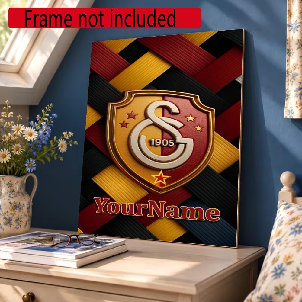 Galatasaray Customize Your Name Diamond Painting Round Diamond Diy Frameless Holiday Artwork Suitable For Home Office Wall Decoration