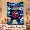 Custom Personalized Tapestry,Among Us Print Custom Name Text Wall Art Hanging for Bedroom
