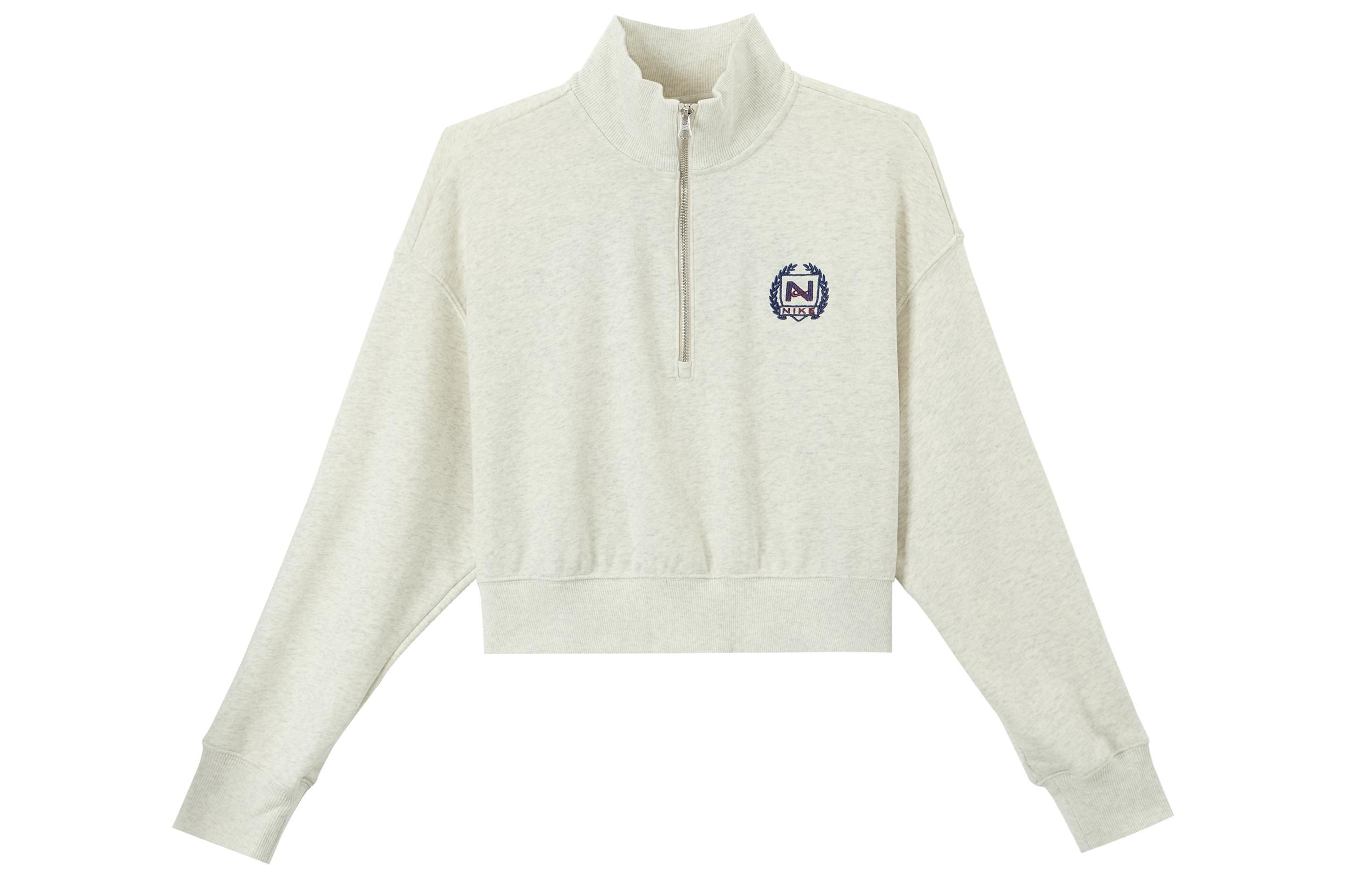 Nike Sweatshirts Women s Oat Stand Collar Moderate Regular FZ4737-141 XL