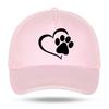 Neue Unisex Damen Mode Niedliche Hundepfote mit Pfirsichherz Baseballkappen für Hip Hop Baumwolle Trucker Cap Bone Papa Hüte