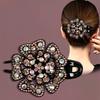 Resin Rhinestone Clip Elegant Fixed Headdress Hairpin Large Duck Clip Women Elegant Barrettes