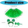 Saint Patrick Costume Shamrock Eyeglasses Headband Tutus Skirt Irish Festival Costume Accessories Saint Patrick Day Outfits