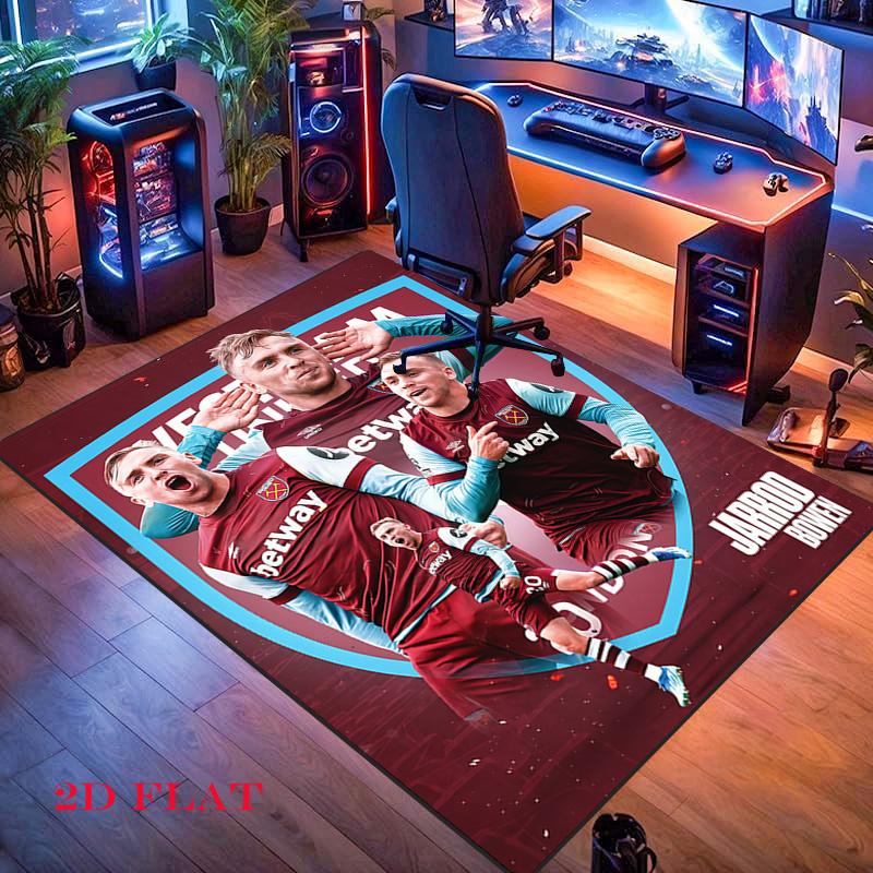 West Ham United Carpet Rug for Living Room Bedroom Home Sofa Decoration,Kids play Nonslip Floor Mat