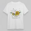Women's Oversize Classic T-Shirt Vintage Love Letter Floral Envelope Cotton Tee