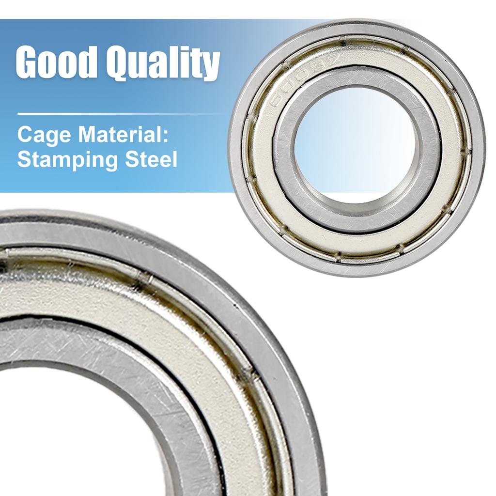 Motoforti 6003Z Cuscinetto a Sfere Profonde Singola Schermatura 60103 17mm x 35mm x 10mm Cuscinetti in Acciaio Cromato 10pz
