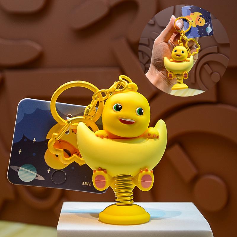 Genuine Decompression Bubble Blowing Milk Dragon Keychain - Cute 3D Toy for Backpacks, Women & Men