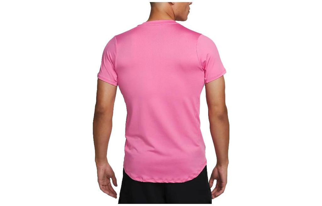 Nike T Shirts Men's Dark Pink Crew Neck Moderate DD8317-684