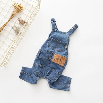 Pet Denim Jumpsuit Dog Jeans Clothes for Dog Overalls Pet Clothes Pug French Bulldog Clothing for Small Dogs Romper