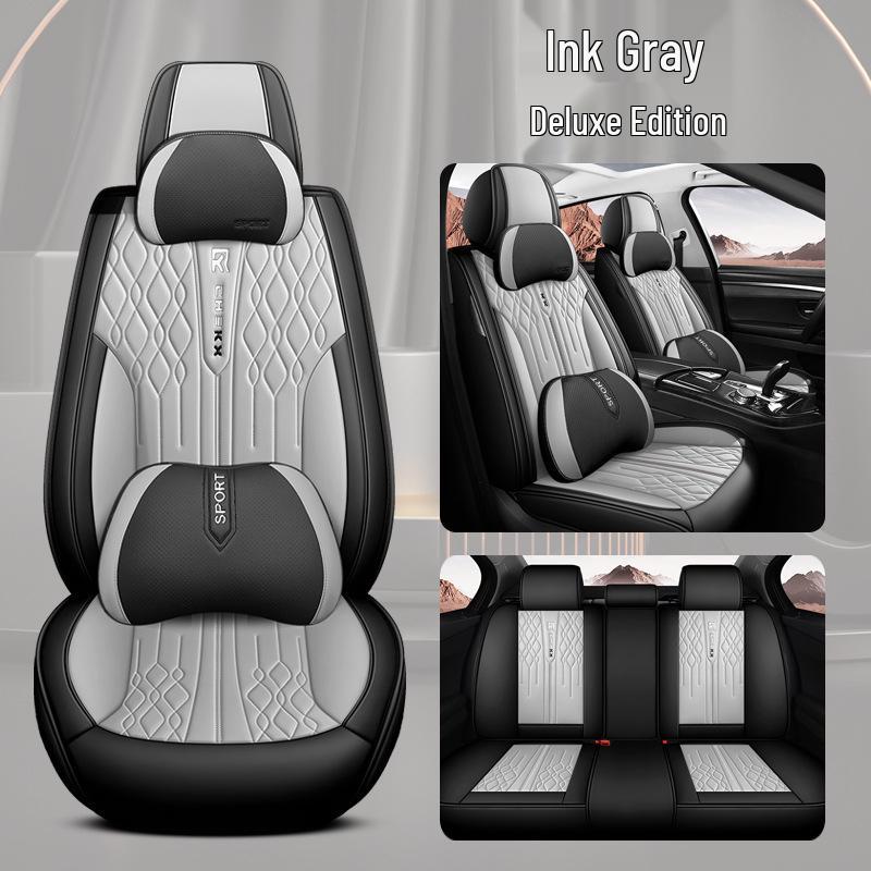 Universal Full Coverage Car Seat Cover - Breathable, Wear-Resistant, Perforated, High-End Cushion for All Seasons