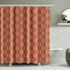 Retro Shower Curtain Wave Pattern Decorative Bath Liner For Modern Bathroom