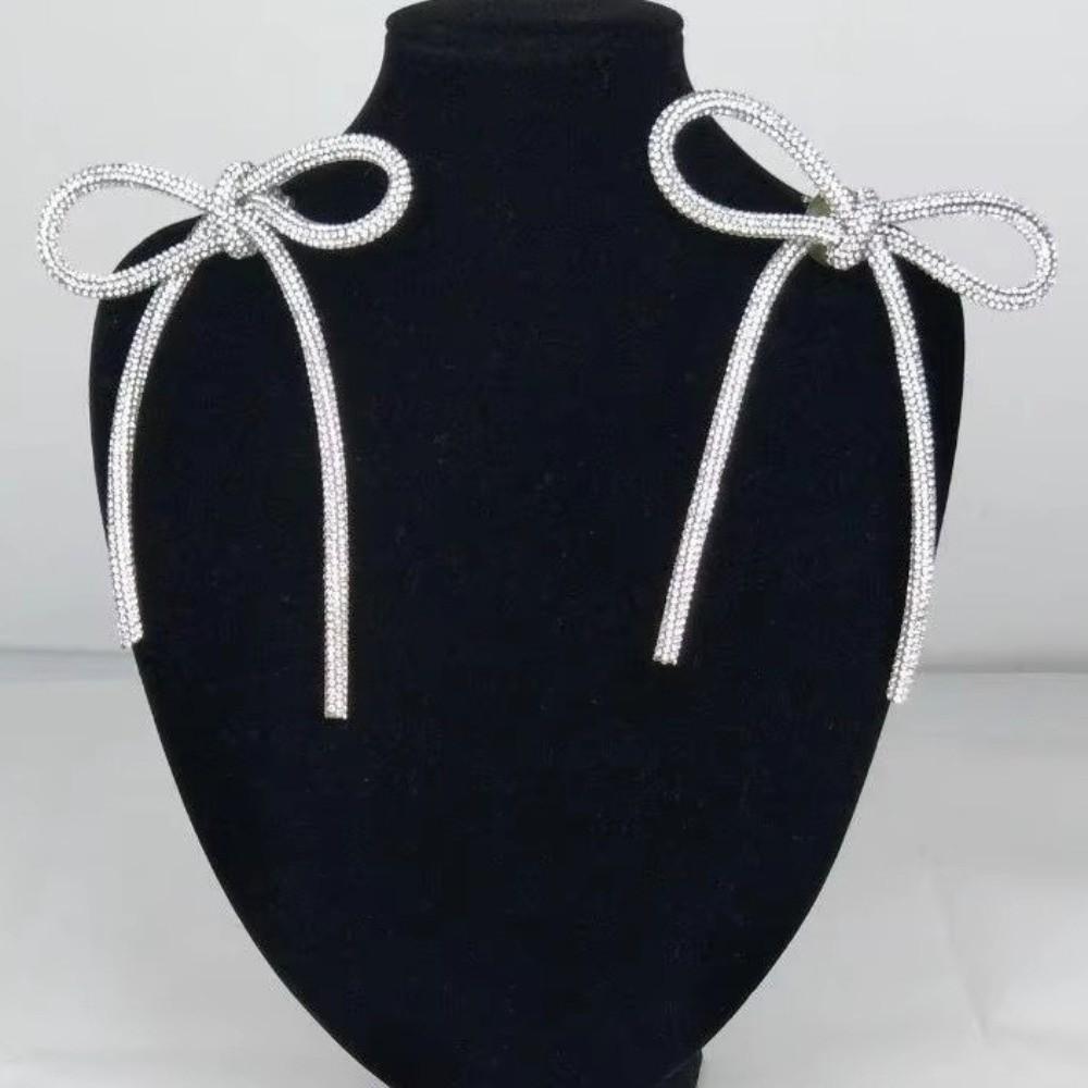 Spilla Elegante con Strass Raffinata Moda Accessori per Completo Moda Spille Fiocco di Cristallo Blazer