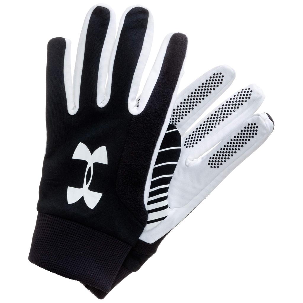 UNDER ARMOUR UA Soccer Field Player Gloves 1328183 LG 2.0 Black/White/White