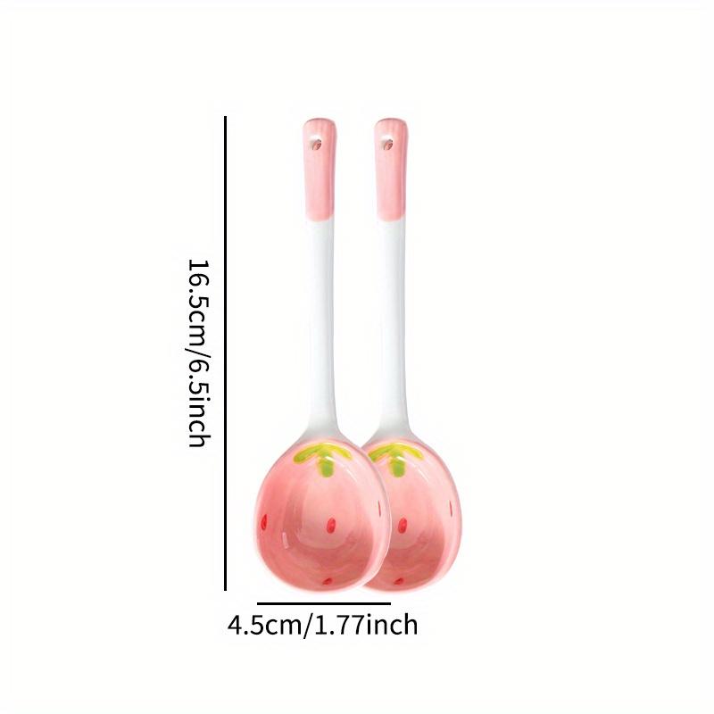 

Cute Ceramic Strawberry Shaped Spoons Set - 2/4/6Pcs Perfect for Stirring Honey Coffee Rice -Ideal Tableware for Home Restaurant