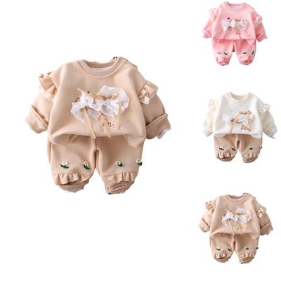 Detská ležérna súprava s dlhým rukávom, pohodlné outfity na každodenné nosenie