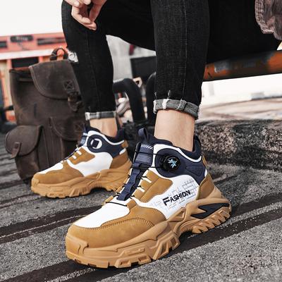 Męskie Outdoorowe modne casualowe buty sportowe z obrotową klamrą na cztery pory roku z miękką podeszwą antypoślizgowe buty do biegania na zewnątrz sneakersy studenckie