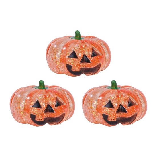Glitter Stress Ball 1/2/3Pcs Halloween Pumpkin Head Ball Anxiety Relief Spooky Toy Toy Stretchy Orange Sensory Elastic