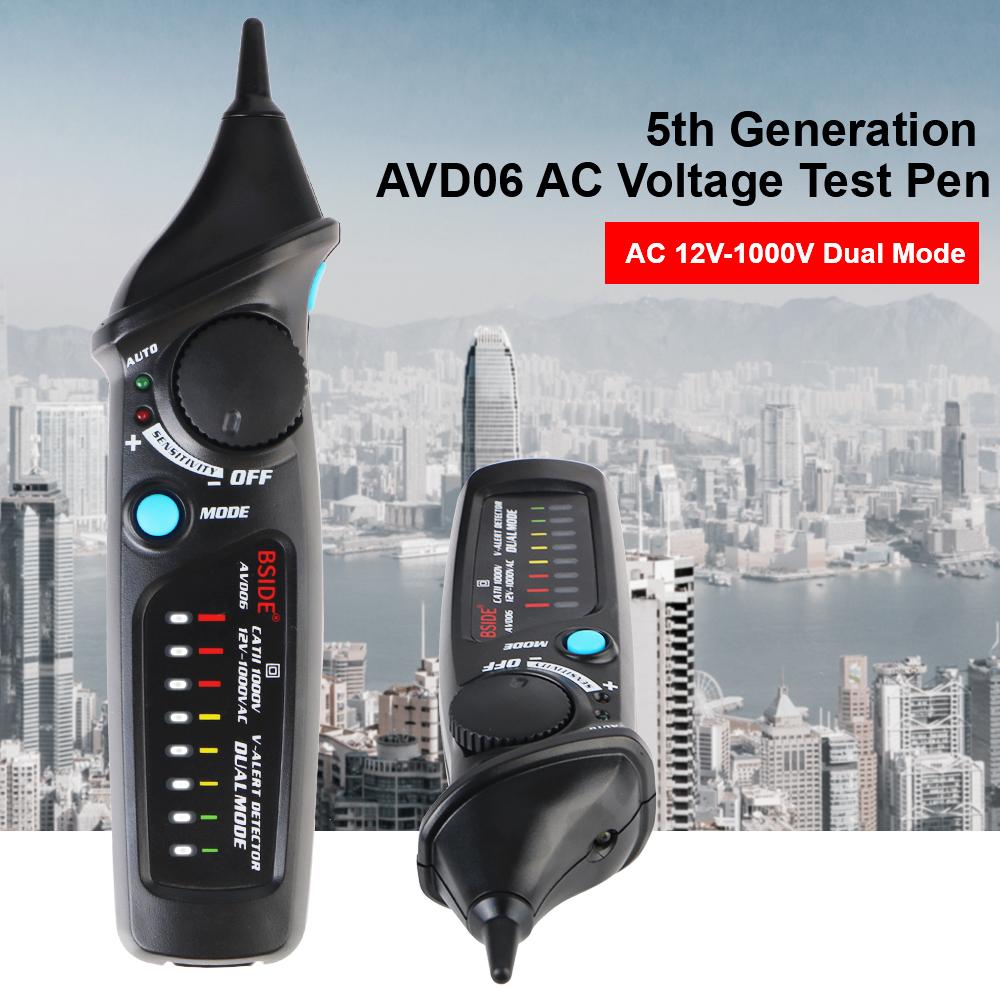 Probe Pen AVD06 12V-1000V Circuit Detector With LED Indicator Buzzer Warning AC Volt Detector AC Voltage Tester Universal