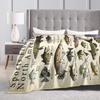 Fishing Cartoon Fish Blanket Quality Super Warm  Throw Blanket Spring Decorative Couch Bed Fluffy Bedspread