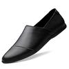 Fashion Men Shoes slip on Genuine Leather Male Casual Men Shoes hole summer Comfortable Formal Loafer Business Office Formal Dress Shoes