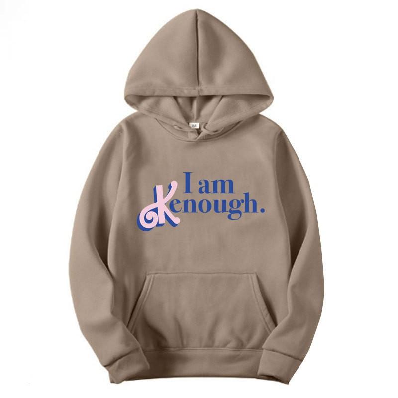 Barbie Movie Inspired I Am Kenough Printed Hoodie Men Loose Fit Casual Sport Sweatshirt Fall