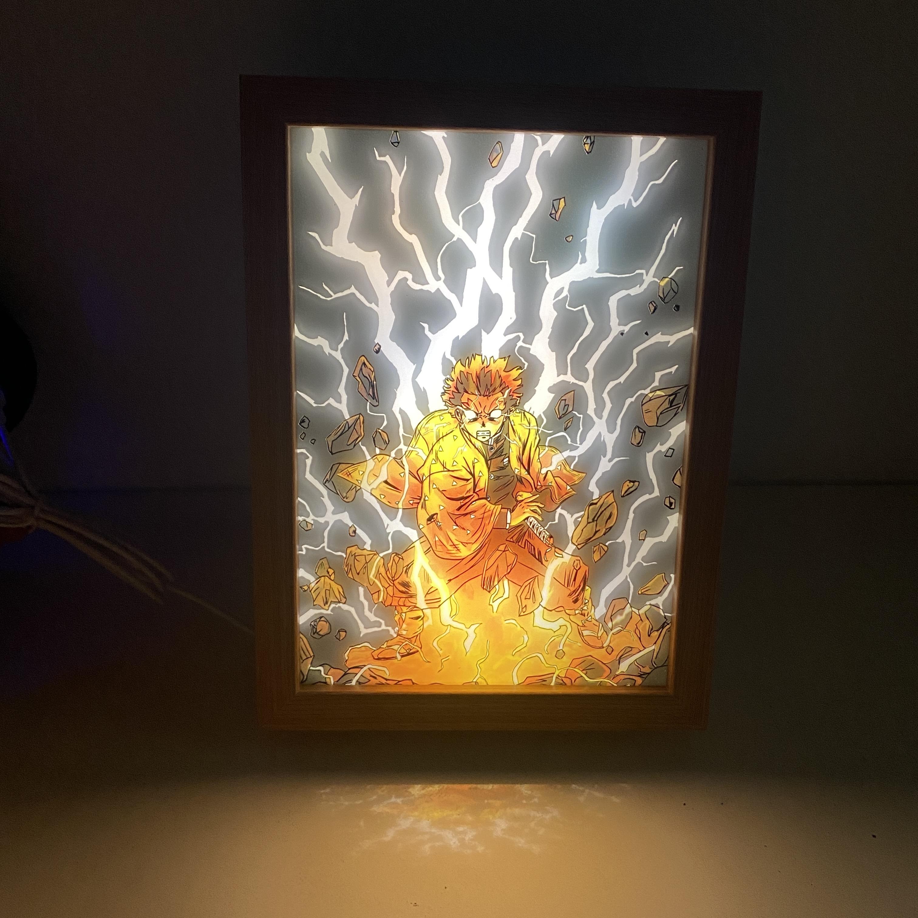 

Demon Slayer Tanjirou Zenitsu Настольная лампа 3-цветный USB светодиодный ночник