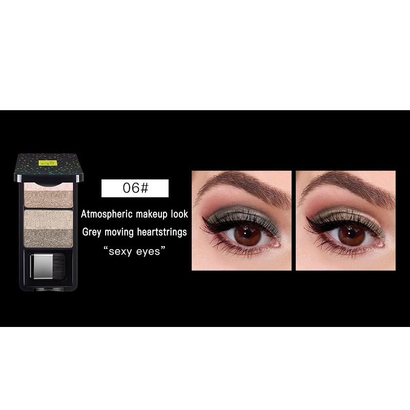 Pudaier Pearlescent Three-dimensional Colorful Gradient Two-color Eye Shadow