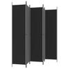 Vidaxl Parawan 5-Panelowy, Czarny, 250X220 Cm, Tkanina
