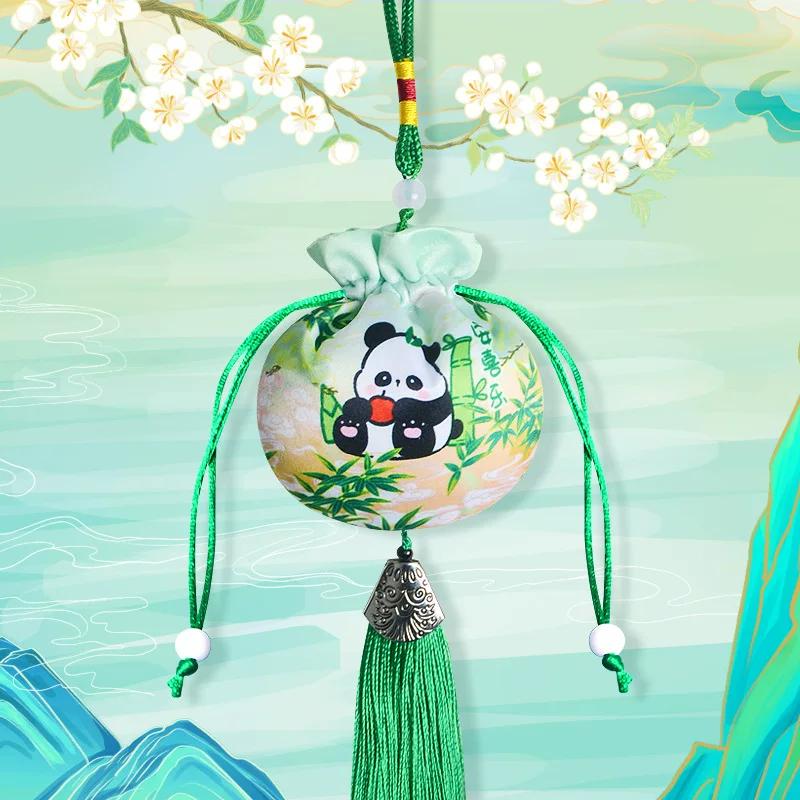 Dragon Boat Festival DIY Handmade Sachet Material Kit New Chinese Style Panda Mugwort Mosquito-Repelling Spice Sachet Finished Hanging Ornament