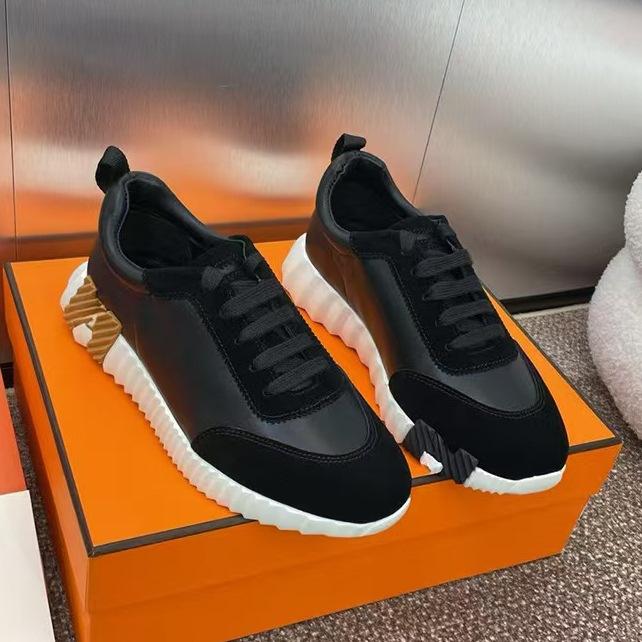 H Herrenschuhe Leder Dicksohlig Stoßdämpfend Laufschuhe Freizeit Kleine Weiße Schuhe Sportschuhe