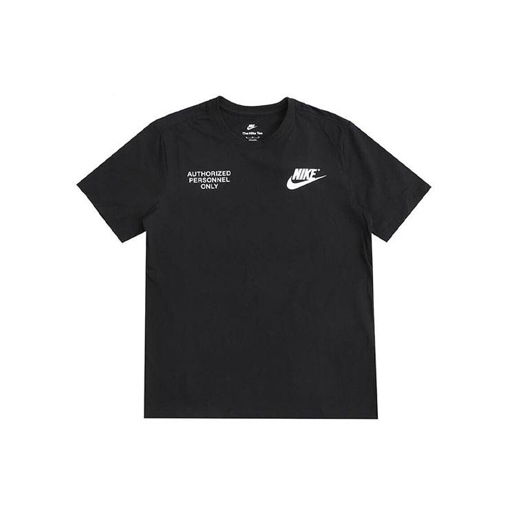 Nike SS22 Logo Printing Round Neck Short Sleeve Black Men s DO8324-010 M