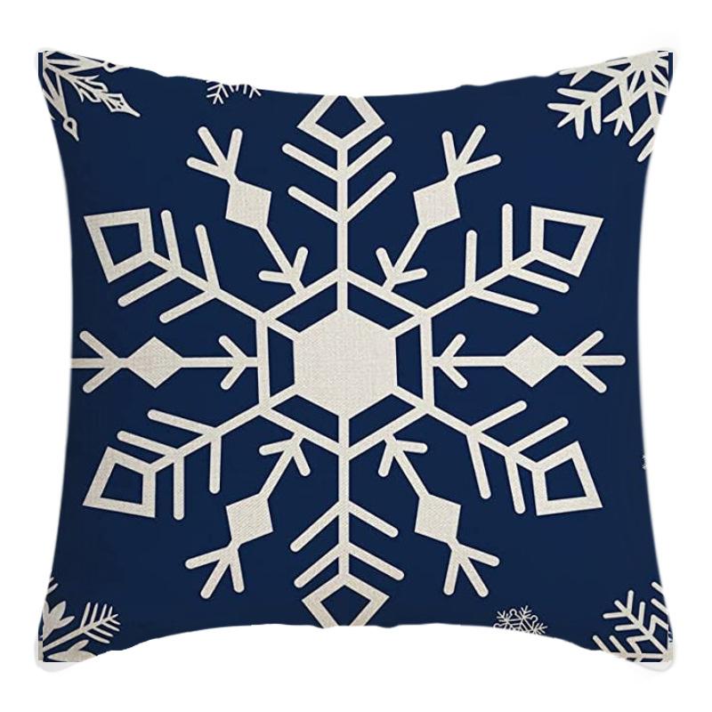 New Christmas Pillowcase Linen Digital Printed Short Plush Christmas Pillowcase Cushion Cover