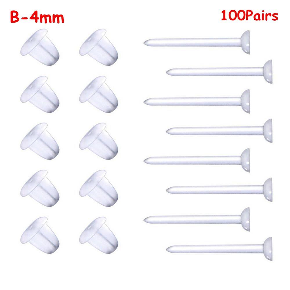 DIY Findings Fashion New Plug Earring Ear Post Nuts Earring Back Stoppers Rubber