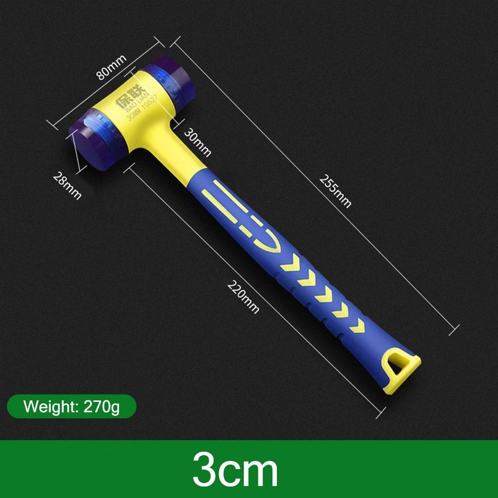 Plasthåndtak Gummihammer Sklisikkert håndreparasjonsverktøy Installasjon Hammer Dør Vindu Gulv