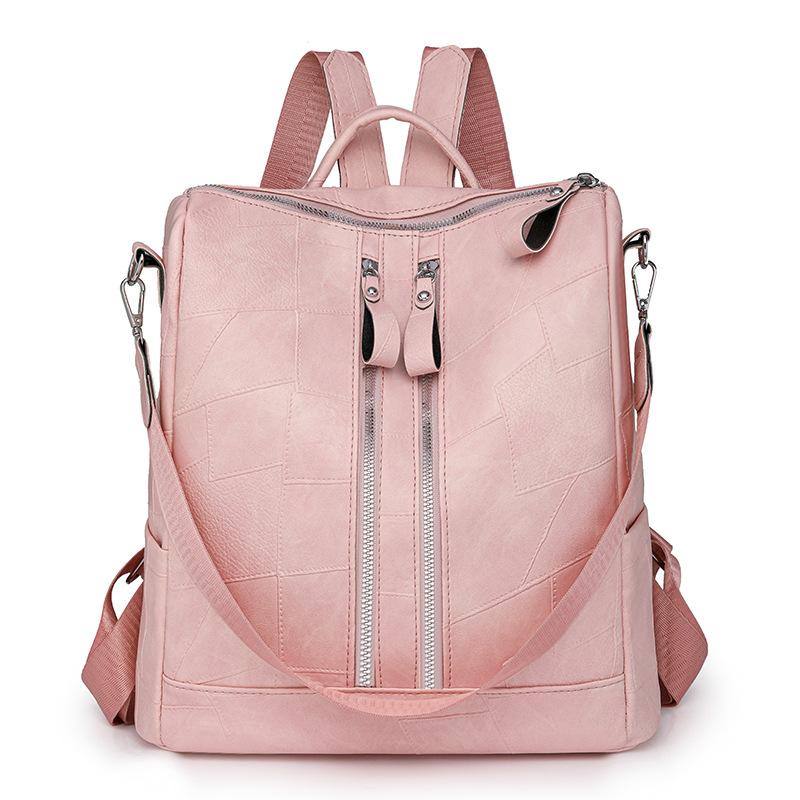 Retro Women's Backpack Large Capacity Commuter Backpack Multi-functional Foreign Portable Shoulder Bag