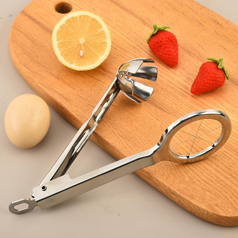 Aluminum Alloy Egg Cutter with Handle Multifunctional Portable Preserved Egg Splitter Egg Slicers Kitchen Accessories 2