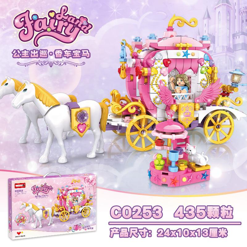 

Конструктор Принцесса Город Мечты Уличный Вид Дом Цветочный Замок Мелкие Детали Девочка Игровой Домик Xiaohongshu