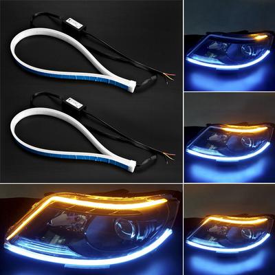 Two-color Ultra-thin Daytime Running Light Strip Light Flexible LED Turn Signal Light