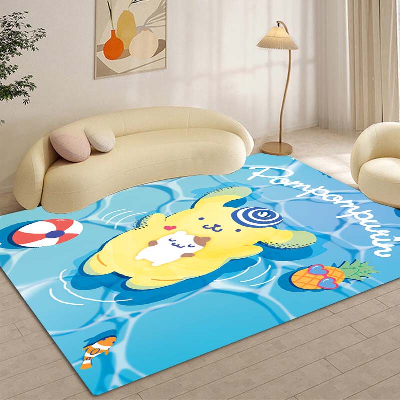 New Pom Pom Purin Cartoon Carpet for Bedroom, Living Room, Home, Sofa Decoration, Children's Play Decoration, Floor Mat Gift