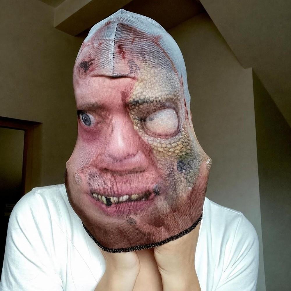 Mesh Visualized Full Face Mask for Halloween Breathable Zombie Mask Halloween Masks  Cosplay Events