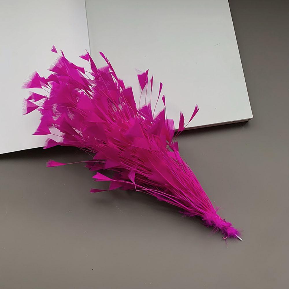 

DIY Multicolor Turkey Feathers Triangle Tipped Free Bendable Feather Headpieces 25-30CM Feather Flower Carnival