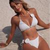 2026 Fashionable and Sexy New Straps 3D Three-dimensional Flower Swimsuit Women's Two-piece Bikini Swimsuit